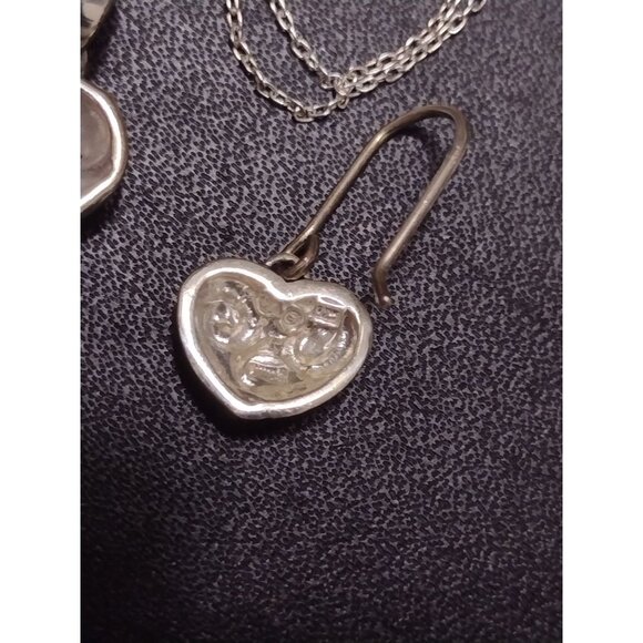 **Final Sale** Sterling silver heart necklace and earrings - Picture 8 of 12